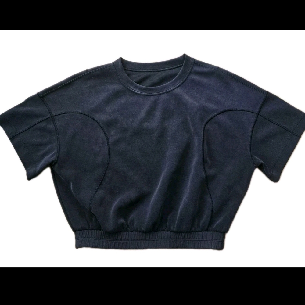 Lululemon SoftStreme Black Crop Top Size 6 Black
